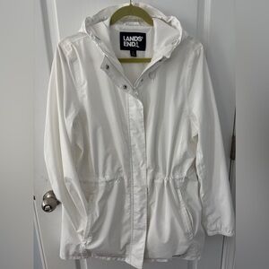 Lands' End Classic White Outerwear